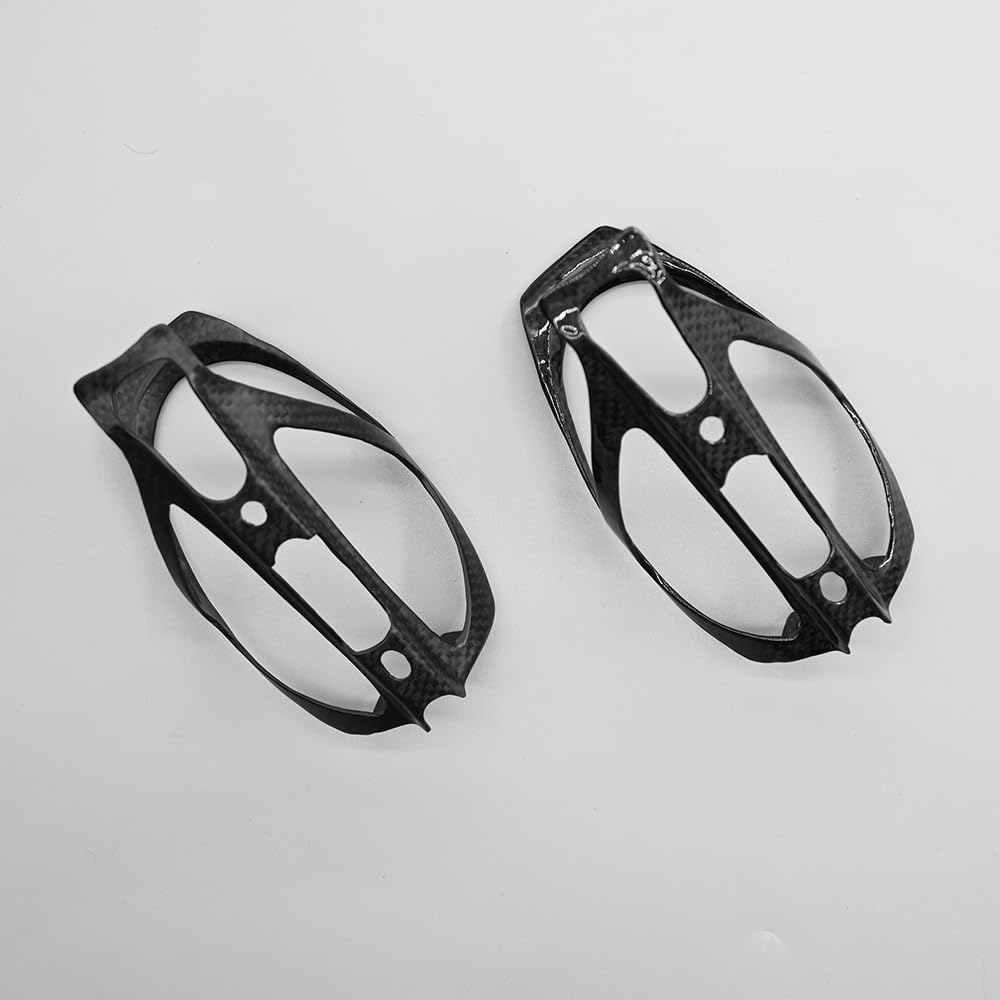 Portabidon Bicicleta Portabotellas de Fibra Carbono for Bicicleta, Ultraligero, Mate/Brillante, for Bicicletas montaña y Carretera(2pcs Matte)