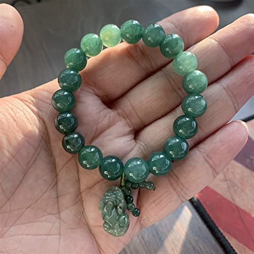 Bracelet en perles de jade naturel 10 mm pour femme et homme