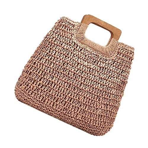 1pc Large Capacity Beach Weave Bag Versatile Shopping Storage Handbag for Beach Parties and Everyday Use for Summer Outings and