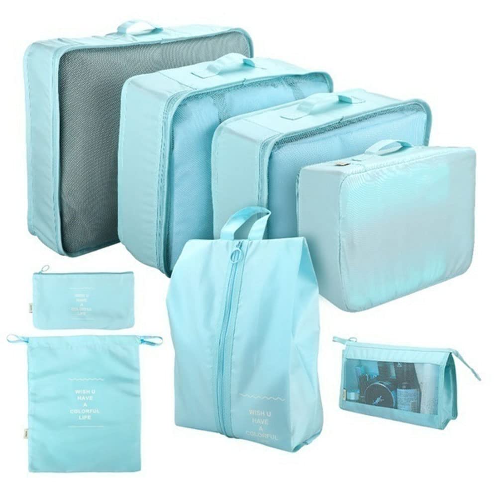 Eono by Amazon - Organizer Valigia Set di 8, cubi da viaggio, Grigio