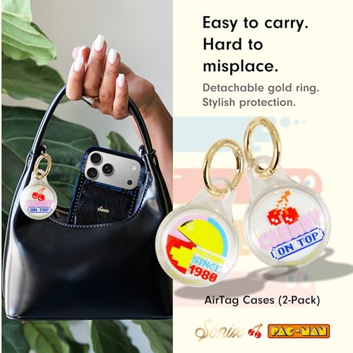 Image of Sonix Cases for Apple AirTags with Keychain (Pac-Man 45th Anniversary)