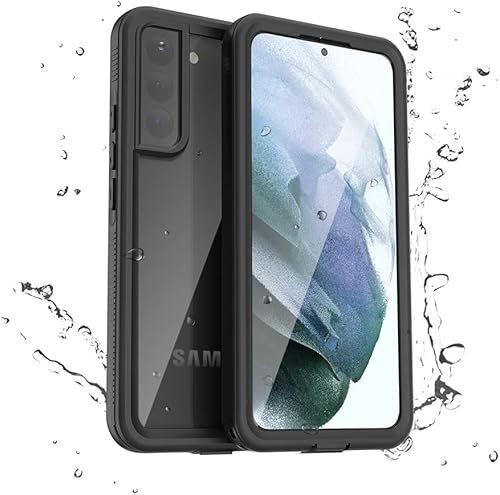 Funda resistente al agua compatible con Samsung S22 Ultra con protector de pantalla integrado, protección completa, a prueba de polvo, a prueba de