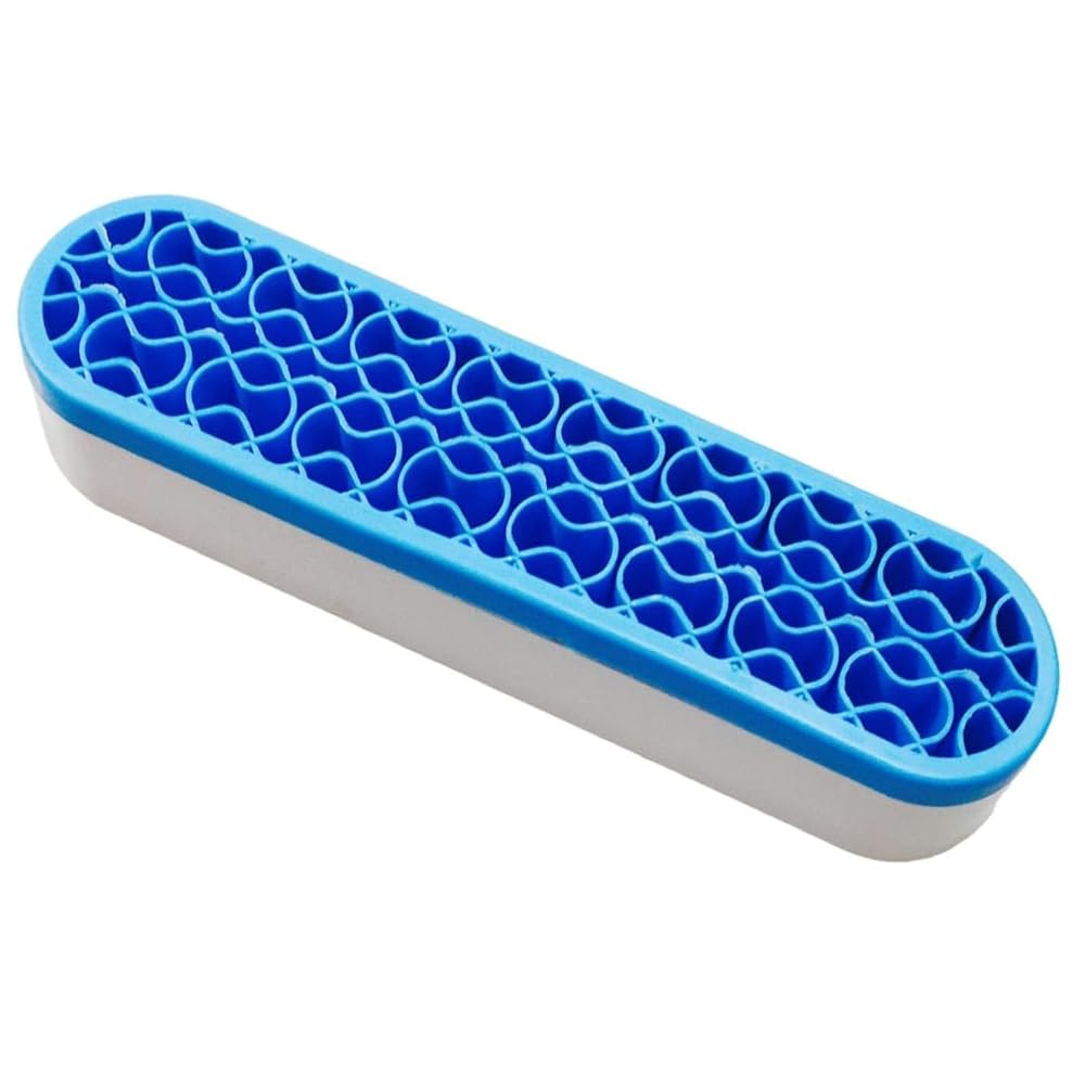 TopHomer Makeup Brush Holder Desktop Silicone Brush Organizer Sewing Tool Storage Stand for Scissors Painting Pen Markers Cosmetic (21cm, Blue)