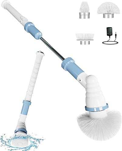 Lavador eléctrico giratorio inalámbrico para ducha eléctrico para limpieza cepillos para limpieza de baño bañera azulejos lechada limpiador