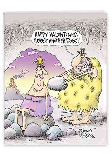 Nobleworks - Big Adult Valentine's Day Greeting Card (8.5 X 11 Inch) - Jumbo Funny Card For Valentines, Naughty Stationery - Cave Valentines J2212Vdg #TOP5