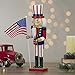 Northlight Decorative Wooden Patriotic Uncle Sam Christmas Nutcracker, 15