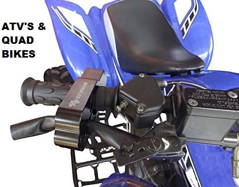 BigPantha Upgraded Motorcycle Lock - A Grip/Throttle/Brake/Handlebar Lock to Secure a Bike, Scooter, Moped or ATV in Under 5 Seconds! (Black). Bonus - Custom Holster for Easy Storage & Carriage