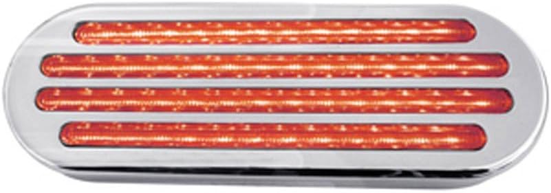 Trux Accessories TLED-FOCR - Oval Flatline Clear Red Led Stop Turn Tail Light