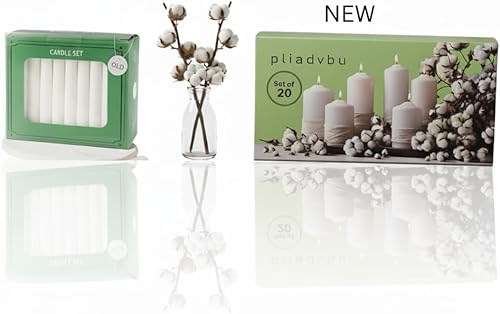 Miniatura 3 de Velas blancas de Navidad, 20 unidades, para árbol de Navidad, decoraciones de carrusel de pirámide, velas de meditación de ritualaltar sin perfume,