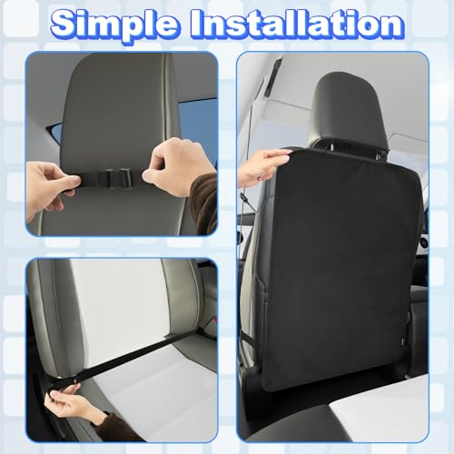 2 Pack Heavy Duty Kick Mats Back Seat Protectors for Kids,X-Large Durable Car Back Seat Cover,Waterproof Sag Proof Kick Mats Back Seat Protector for Vehicles Protect from Dirt,Mud&Scratches, X-Large by Homakover - Image 4