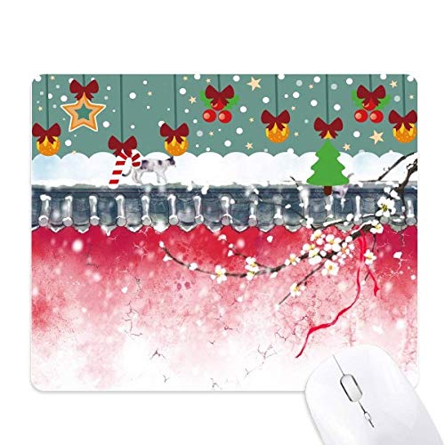 Mouse pad de oficina estilo acuarela para un escritorio relajante en invierno