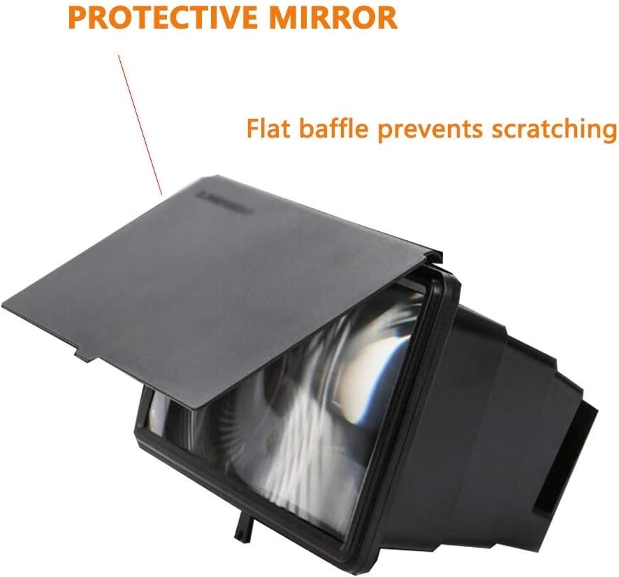 12” Cell Phone Screen Magnifier, 3D Stereoscopic Enlarger Cellphone Movies Desktop Wood Bracket Projector for All Smartphone/Switch