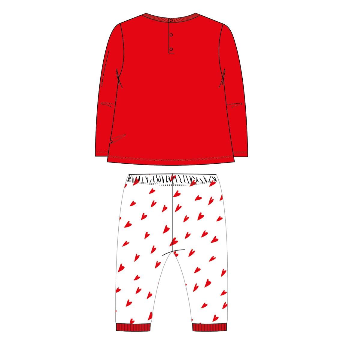 CERDÁ LIFE'S LITTLE MOMENTS - Pijama Bebe Niña de Minnie Mouse - Pijama de Invierno 100% Algodón - Licencia Oficial Disney