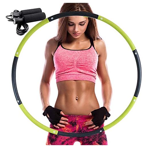 REDSEASONS Hula Hoop for Adults,Lose Weight Fast by Fun Way to Workout,Easy to Spin, Premium Quality and Soft Padding Hula Hoop,with Free Accessory Skipping Rope