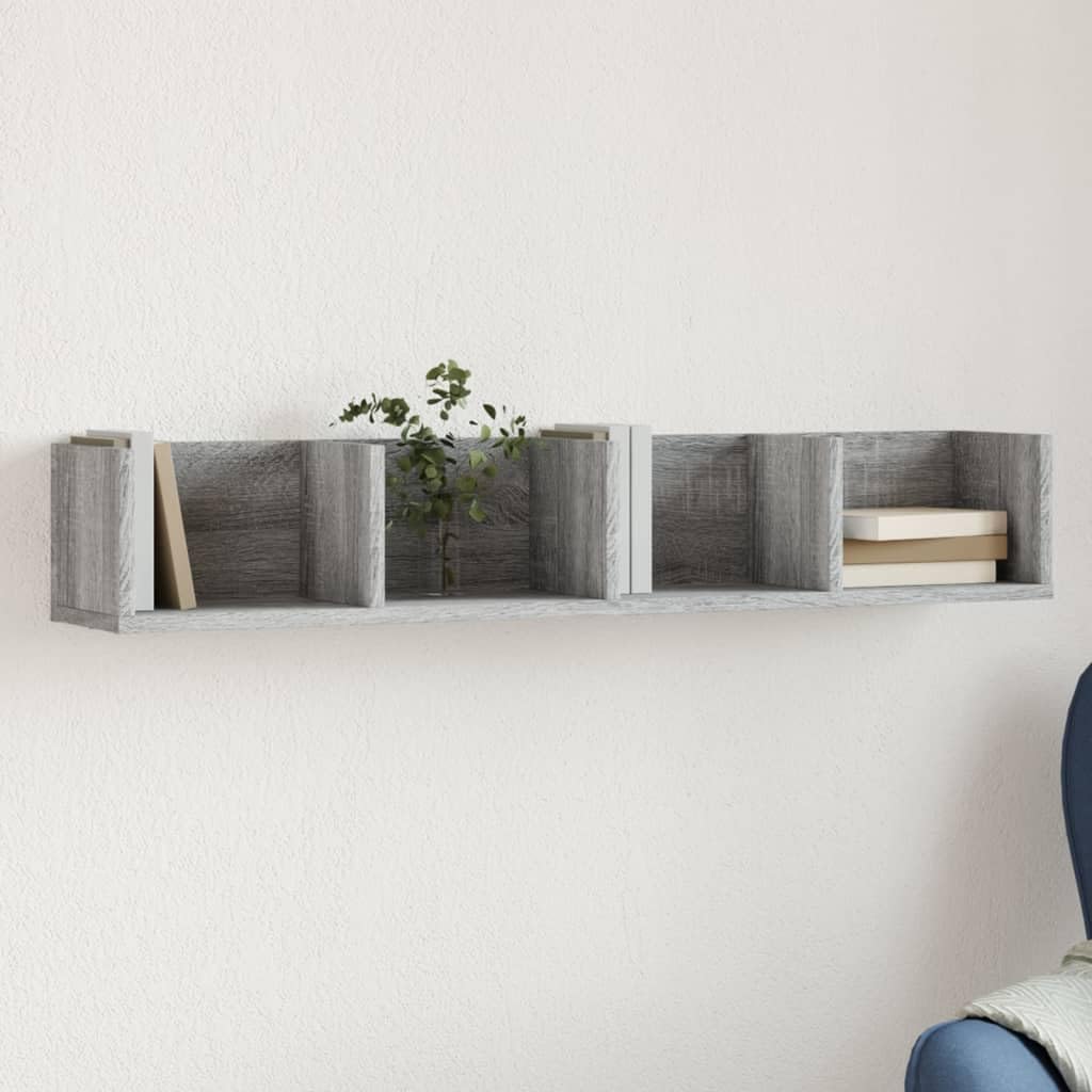 Estantería de pared gris Sonoma de 99 cm en madera de ingeniería para salón