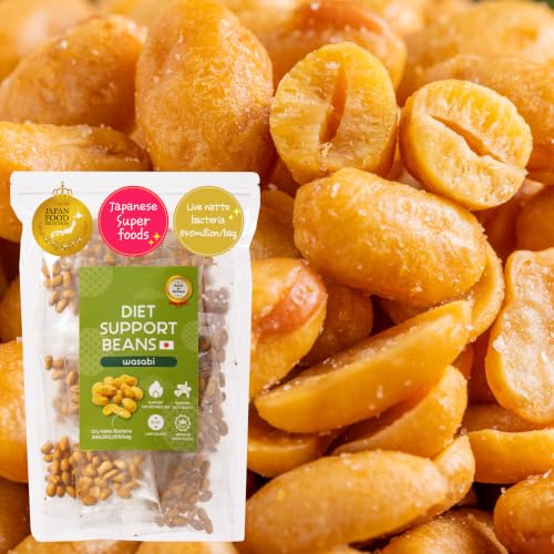 AMAGURA Japanese Dry Natto Snack 5.29 Oz, Fresh Diet Support Beans／Wasabi - image 1