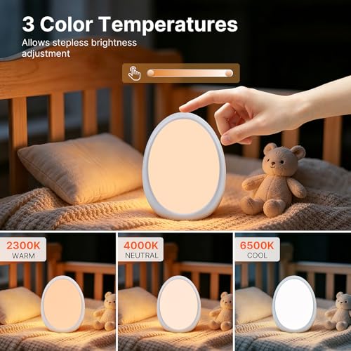 Lámpara de noche huevo para bebé Gelielim recargable miniatura 2