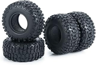 C32078 Realistic Rubber Tire Set for Axial SCX24 Crawler O.D.=50mm