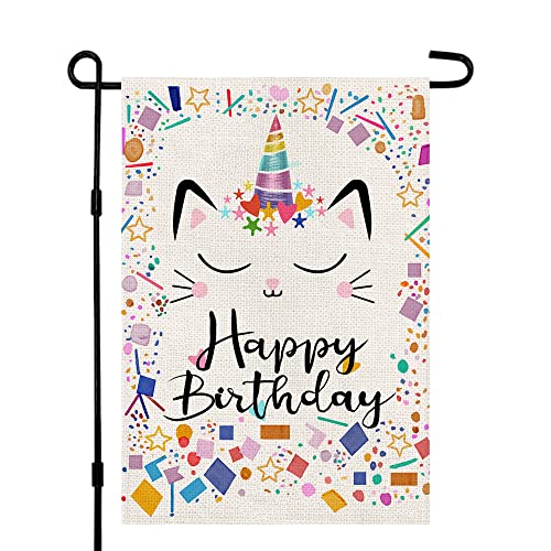 Happy Birthday Garden Flag 12X18 Inch Vertical Double Sided Yard Outdoor Decor Birthday Party Df081 #TOP7