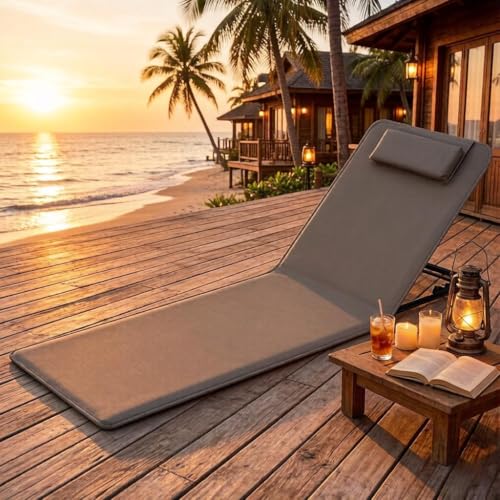 staronce Tumbona plegable ligera, tumbona de playa con respaldo ajustable, tumbona de jardín, camping, tela Oxford resistente a la intemperie, con bolsa, soporta hasta 120 kg, color gris oscuro
