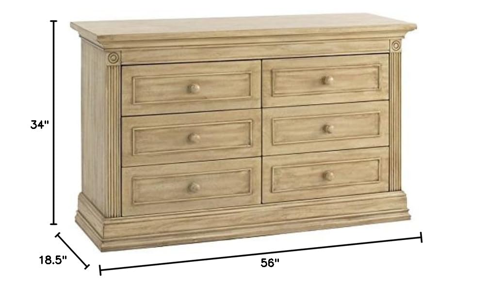 Baby Cache Montana 6 Drawer Dresser In Driftwood