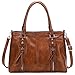 sqlp Leather handbags for women Large Capacity Work Tote Bags ladies Waterproof Crossbody Shoulder bag Brown