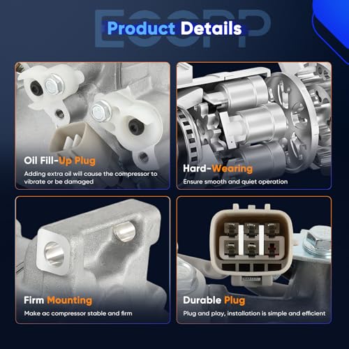 Image of ECCPP A /C Compressor with Clutch 2006-2015 Fit for Lexus GS350 IS350 3.5L AC Compressor