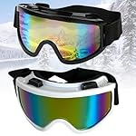 BDSHUNBF 2 Unidades Gafas de Esquí y Snowboard, Ga...: 【Garantice una visión clara】: Las monturas de las gafas están hechas de materiales de alta calidad. No te preocupes si se caen o se golpean violentamente y obtendrás una visión clara. Las lentes profesionales resistentes a golpes y arañazos garantiza...