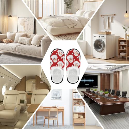 Christmas Slippers for Women Men Buffalo Plaid Funny Reindeer Santa Snowman Xmas Tree Snowflake Fuzzy Slipper Winter Slip on Cozy Memory Foam House Shoes Holiday Party Gifts4