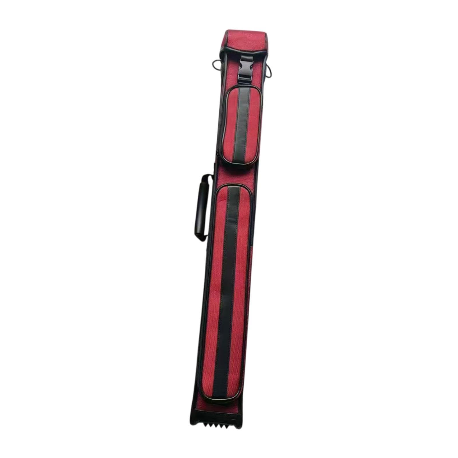 Vaveren Pool Cue Case Billiard Pool Cue Stick Carrying Bag 1/2 Jointed Cue Case Portable Compact Billiards Accessories Pool Cue Pouch, Red