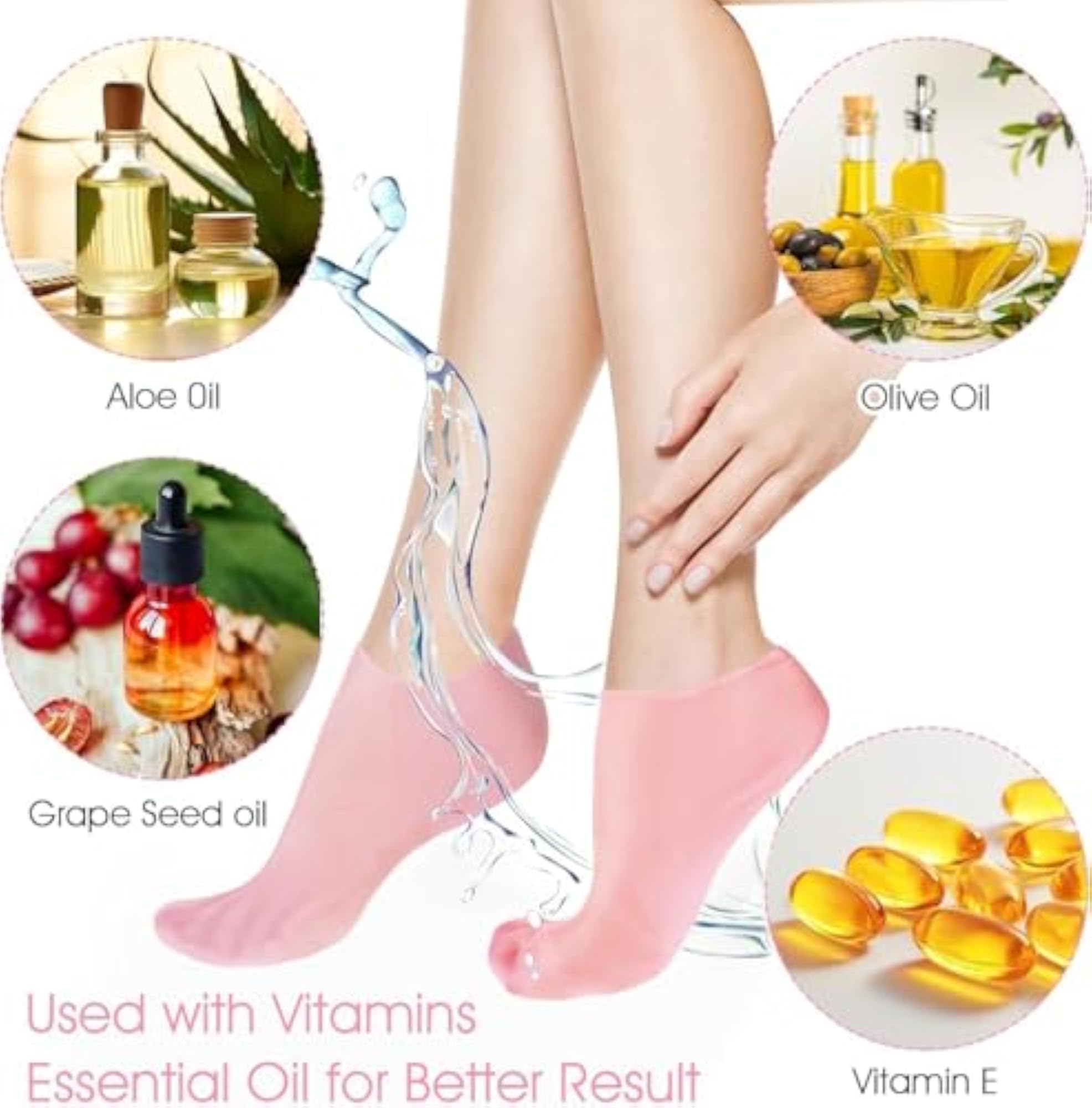 Silicon Heel Socks for Crack Spa Gel Socks for Women and Men