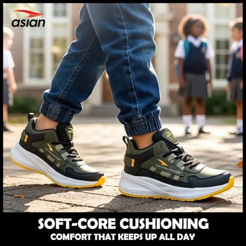 Image of ASIAN Adventure-41 Kids High Top Sports Shoes for Boys & Girls | Lightweight Cushioned Shoes for Running & Play | Breathable Anti-Skid Shoes
