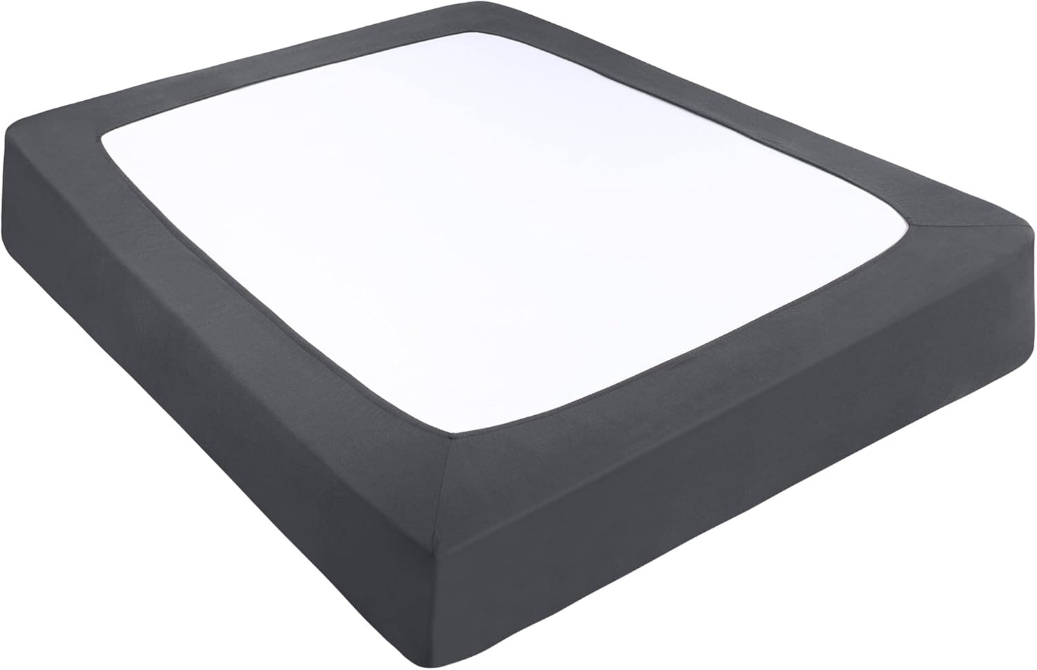 PiccoCasa Box Spring Cover Stretchy Fabric Wrap Around 4 Sides Bed