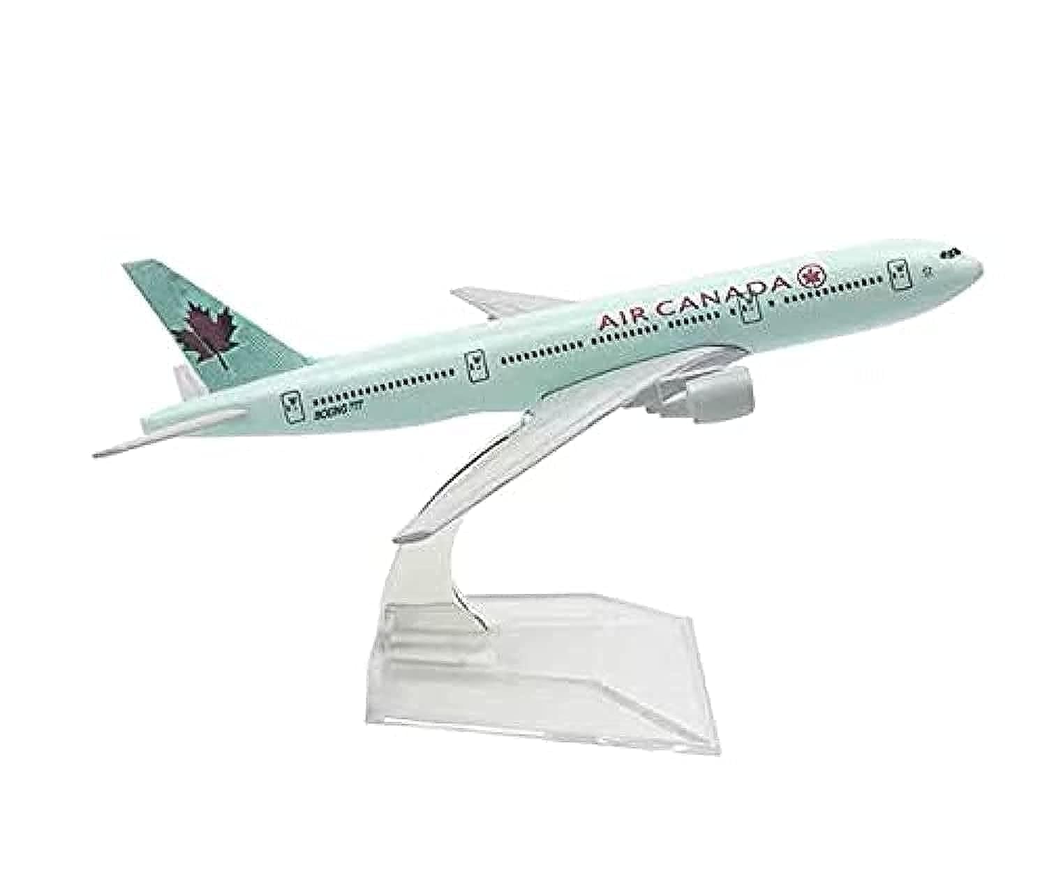 Trands Canada B-777 Airline Model Metal Airplane Static Decoration Aircraft Model Toys Airplane Model Toy 16cm