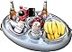 Aufblasbarer Getränkehalter 2 in1 Schwimmende Tablett 8 Löcher Große Kapazität Floating Coasters Getränkehalter Pool Aufblasbar Poolbar Aufblasbar Pool Getränkehalter Schwimmender