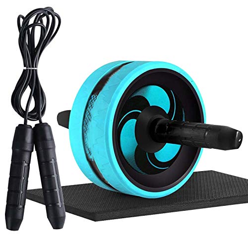 Ab Roller for Abs Workout Ab Roller Wheel Abdominal Exercise Equipment with Resistant Band Ab Wheel for Home Gym (Color : Blue)