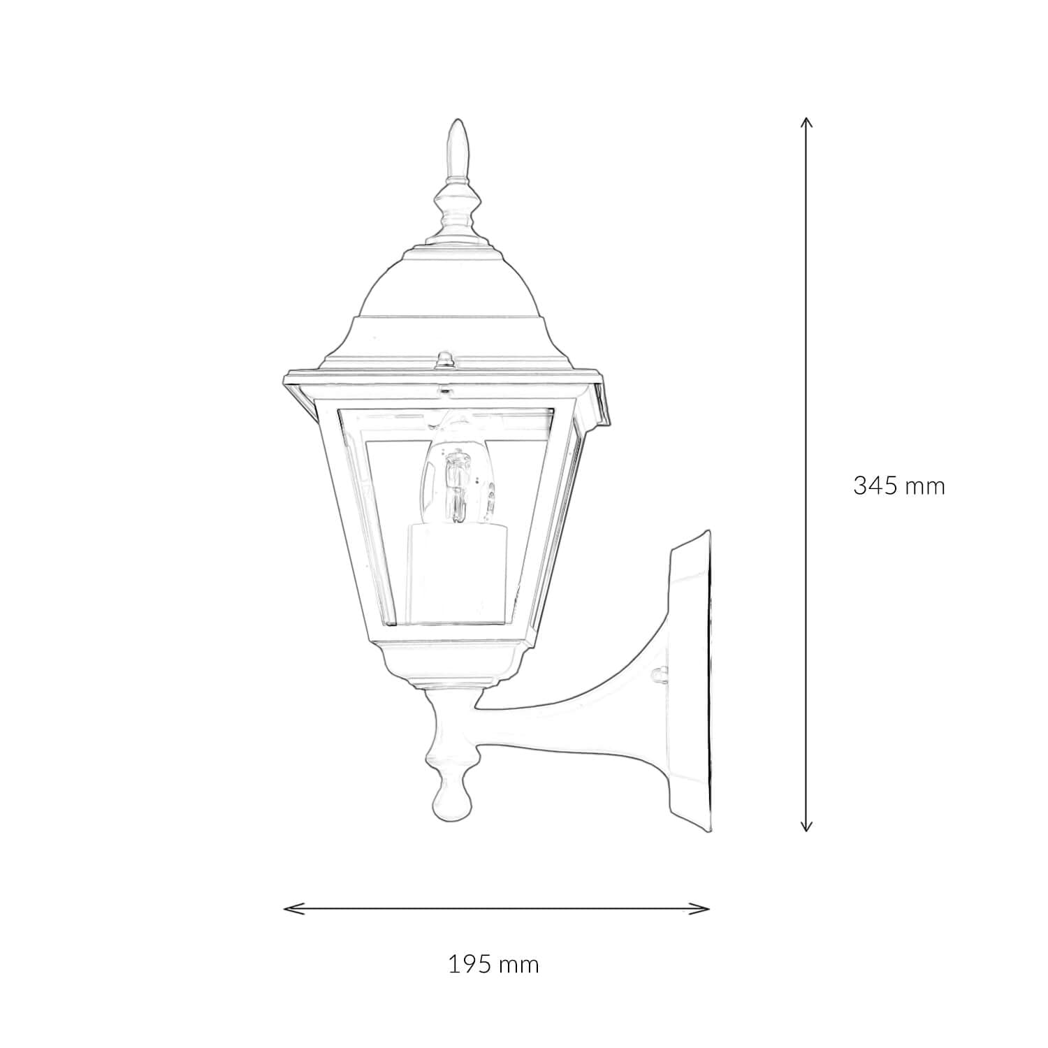 Lanterna rustica da esterno Tirol antica stile retrò nera impermeabile IP44 E27 ideale per: cortile luce illuminazione ingresso giardino