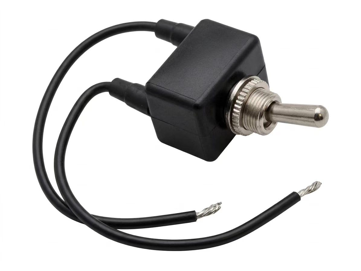 2pcs 1002016 SPST PVC Coated Toggle Switch with Wire Leads - On/Off