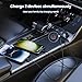 MOSWAG Car Charger, Invisible Cigarette Lighter USB Adapter [All Metal & Mini], 2 Port Car Adapter, QC3.0 Dual Port Cigarette Lighter for iPhone 17 16 Samsung S25 Ultra Piexl 10 and More