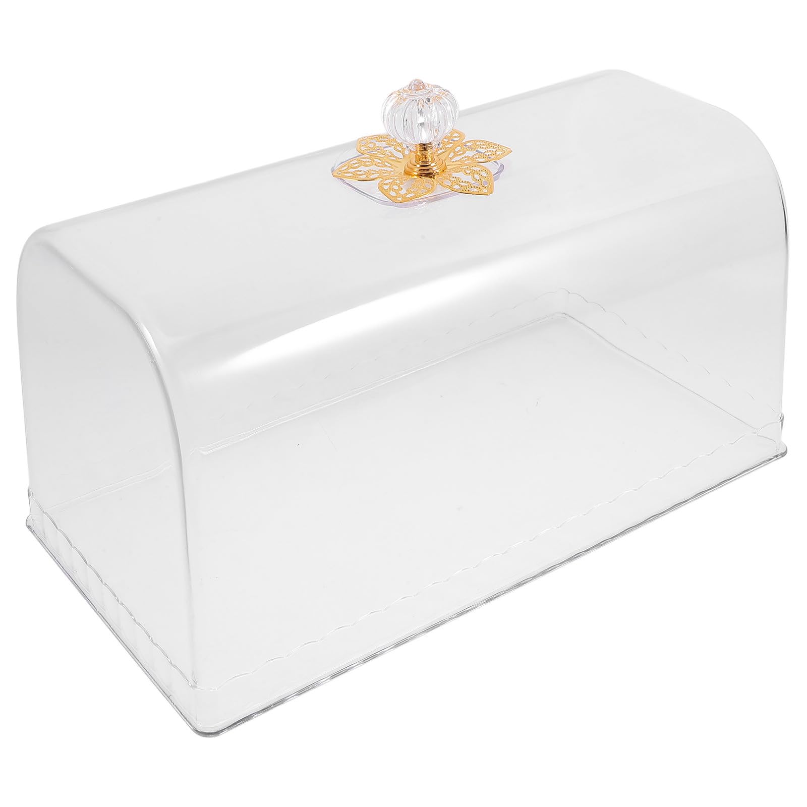 IMIKEYA Cloche à Gâteau Rectangulaire en Plastique Transparent Poignée, Stable et Facile à Soulever, pour Desserts Lors de Diverses Occasions