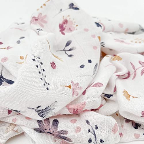 Image of Little Unicorn - Fairy Gardens Deluxe Swaddle | Single | 100% Rayon Muslin from Bamboo | Super Soft | Newborns and Infants | Large 47 inch x 47 inch | Machine Washable