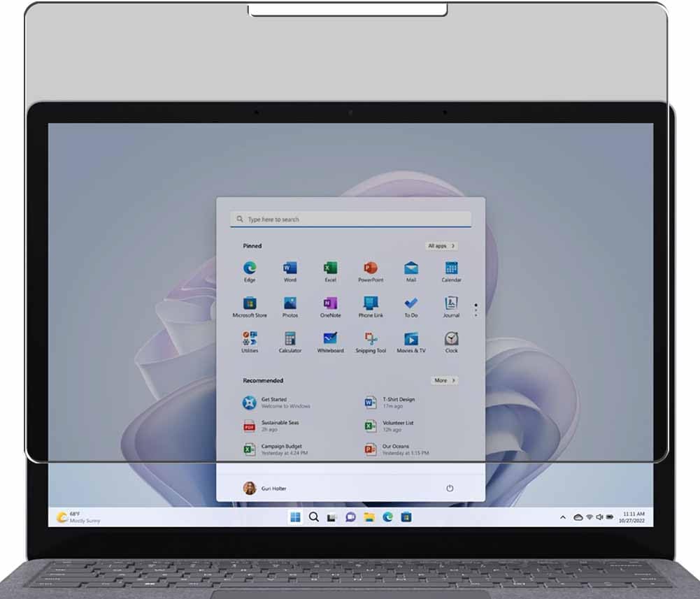 Puccy Privacy Screen Protector, compatible with Surface Laptop 7 13.8" Laptop Anti Spy Film TPU Guard （ Not Tempered Glass Protectors ）