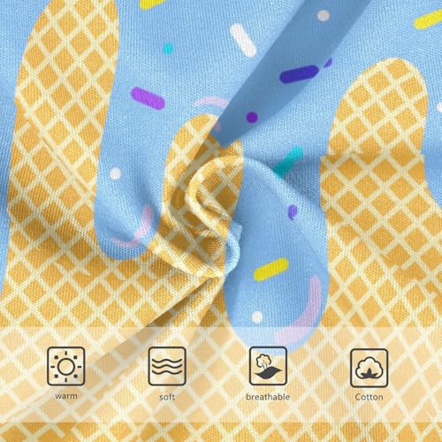 Little Girls' Soft Cotton Underwear Kids Breathable Comfort Blue Ice Cream Panties Briefs Toddler3