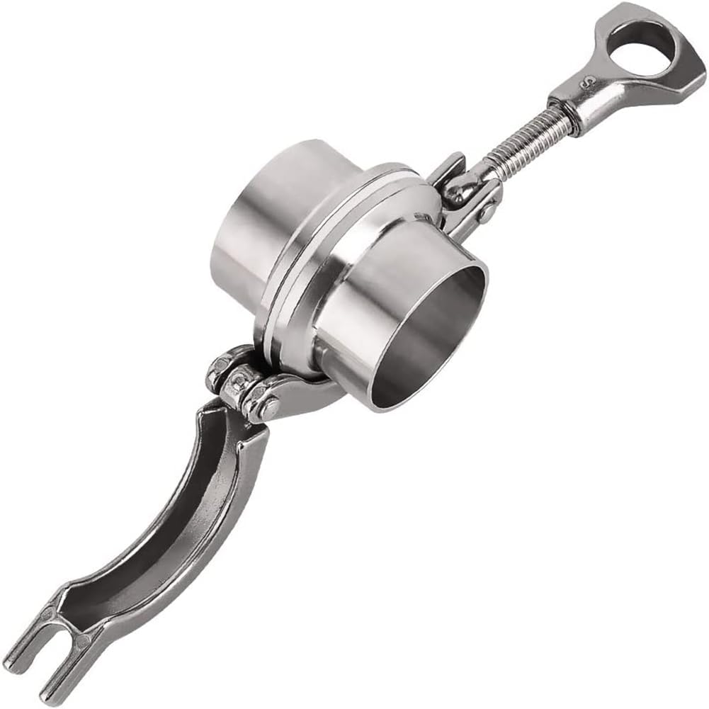 S316 Stainless Steel 1.5 inch Tri Clamp + 2PCS OD 1.25 inch Sanitary Weld Ferrule + 1.5 inch PTFE Gasket Set (1-1/4 Inch set)