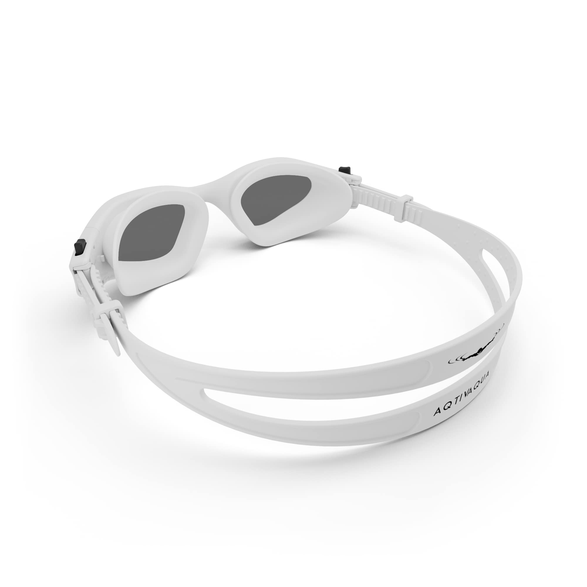 AqtivAqua Swimming Goggles Adult and Kids Goggles Kids 6-14 Men Women Swim Children Boys Girls DX-S (All White frame - Image 3