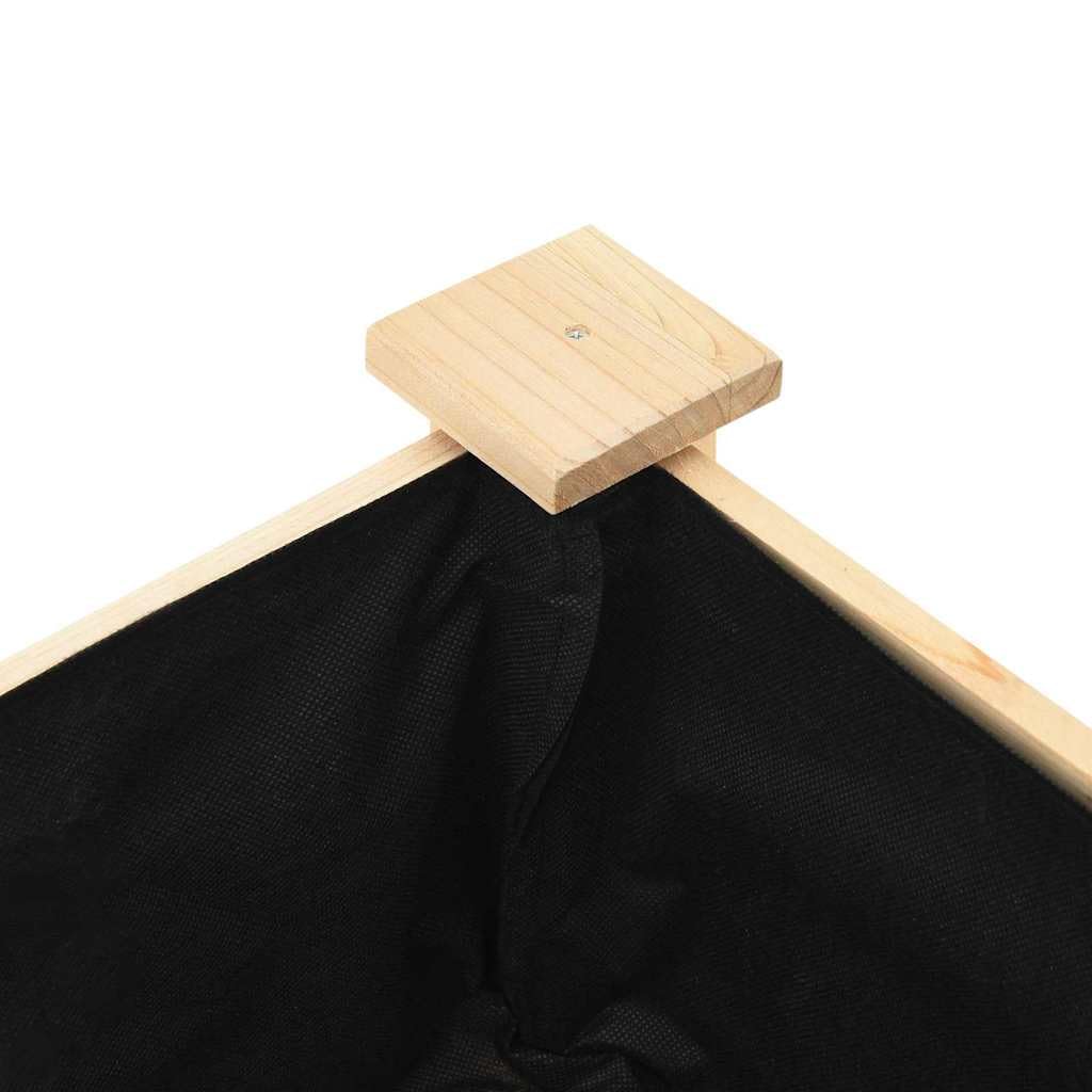 Jardinera con estante de madera para jardín, color beige, 90 x 90 x 76,5 cm | Práctica jardinera de madera de abeto para patio y jardín, ofrece espacio de almacenamiento adicional para utensilios.