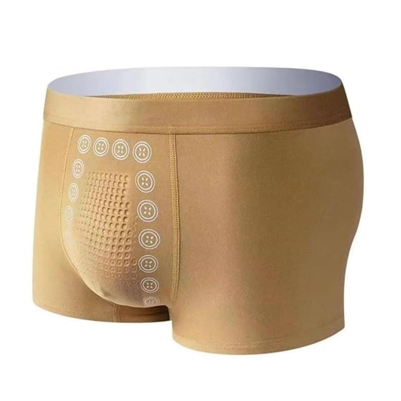 Image of Men's Mid-Rise Magnetic Boxer Briefs | Breathable Stretch Fabric with Energetic Massage Dots Underwear