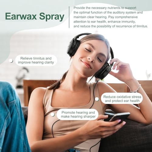 4 Pcs Ohrenschmalz Entferner Spray, 30 ml OhrenreinigerSpray, Sanfte Cerumenolytika, Innitus Relie Spray, Ohrenspray Gegen Ohrenschmalz zur Täglichen Ohrpflege,Verhindert Ohrenschmalzansammlung