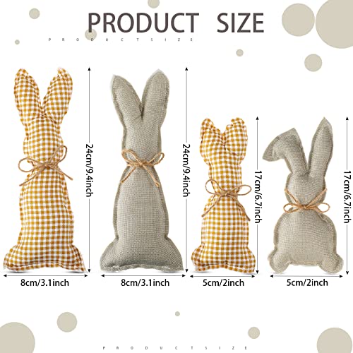 4-Pieces-Easter-Rustic-Bunnies-Farmhouse-Easter-Decor-Bunny-Stuffed-Fabric-Rabbit-Spring-Decor-for-Easter-Home-Desk-Counter-Tiered-Tray-Basket-Bowl-Fillers-Rabbit-Collections 4 Pieces Easter Rustic Bunnies Farmhouse Easter Decor Bunny Stuffed Fabric Rabbit Spring Decor for Easter Home Desk Counter Tiered Tray Basket Bowl Fillers Rabbit Collections