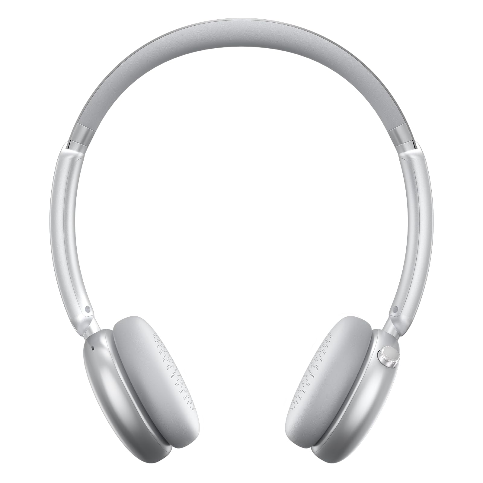 LORELEI Q60 Wireless Bluetooth On Ear Headphones，Built-in Micphone, 40 Hours Up Battery Life, Lightweight ，Bass Mode, Memory Earmuffs (Silver)